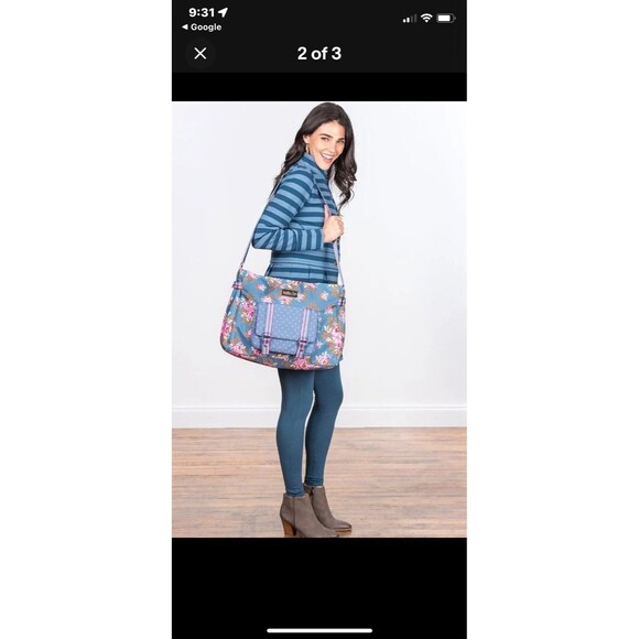 FIRM PRICE Matilda Jane Carry It Off Diaper Messenger Computer Bag NWOT - Picture 2 of 11